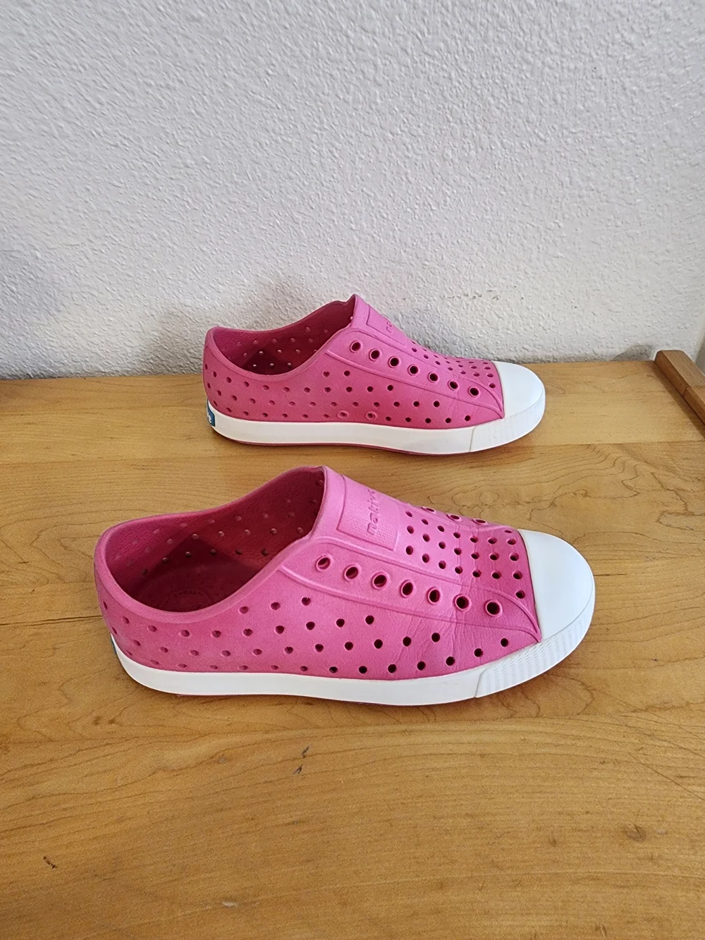 Native Jefferson Slip-On Kids Shoes - Pink/White